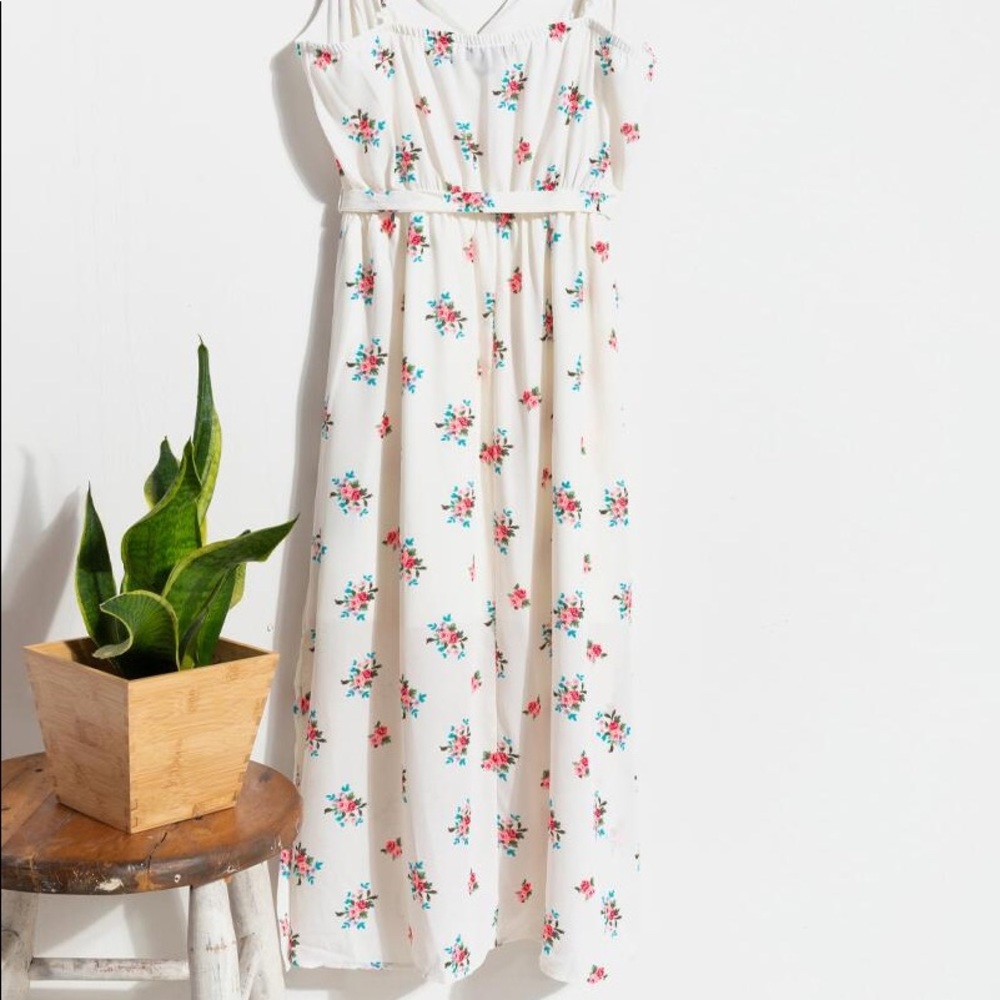 White floral dress